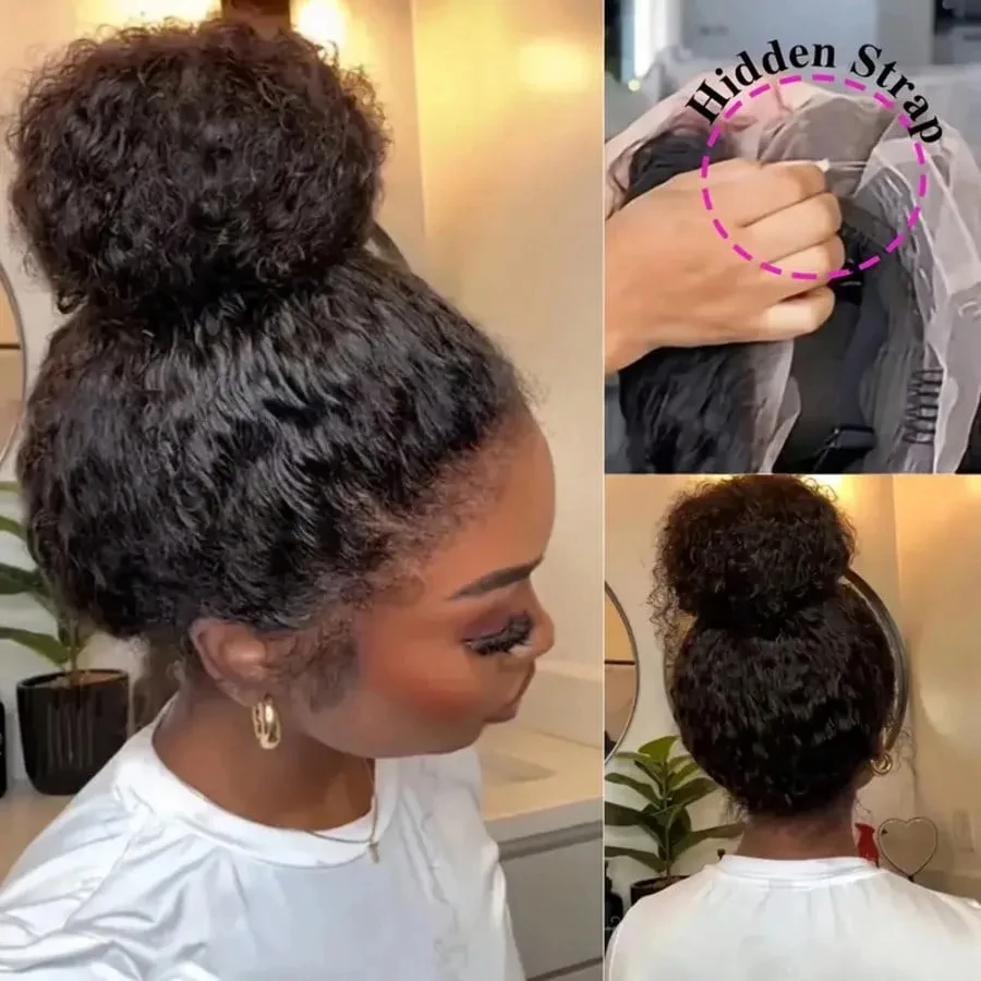 Perruque bouclée cheveux naturels
