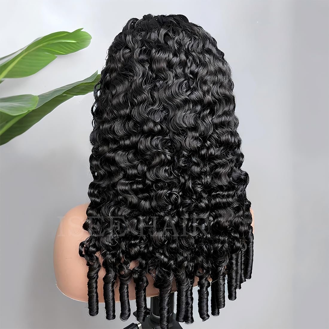 Perruque bouclée cheveux naturels vue 3