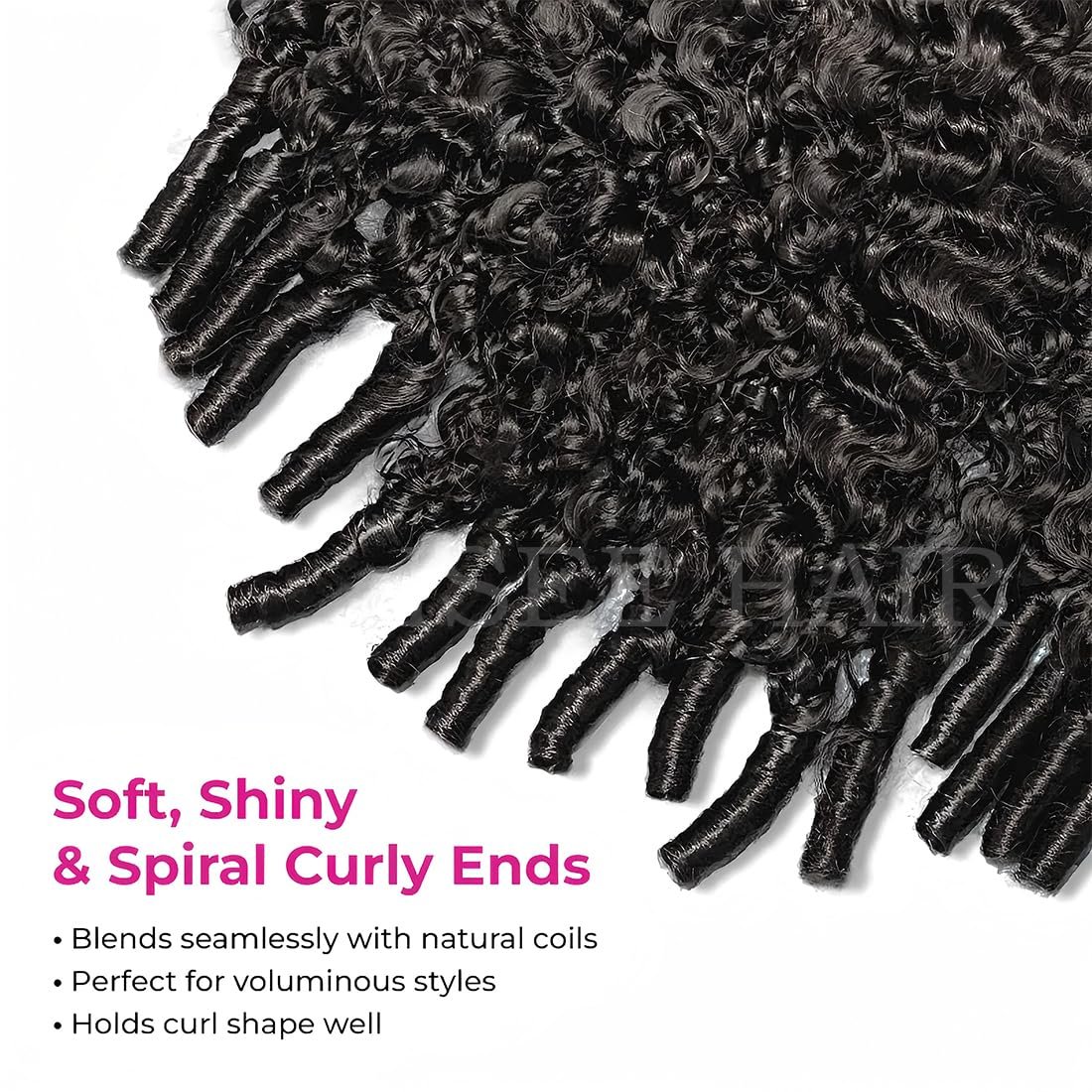 Perruque bouclée cheveux naturels vue 4
