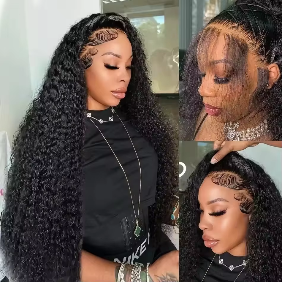 Perruque bouclée cheveux naturels volumineuse vue 2