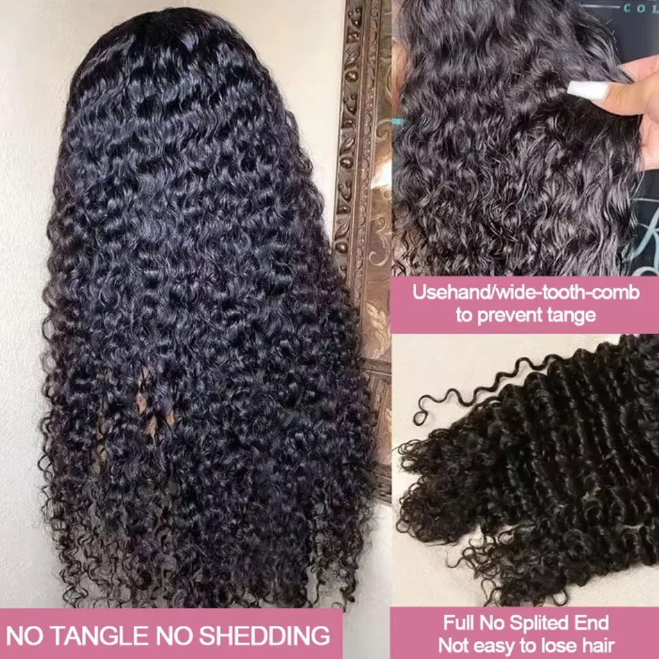 Perruque bouclée cheveux naturels volumineuse vue 3