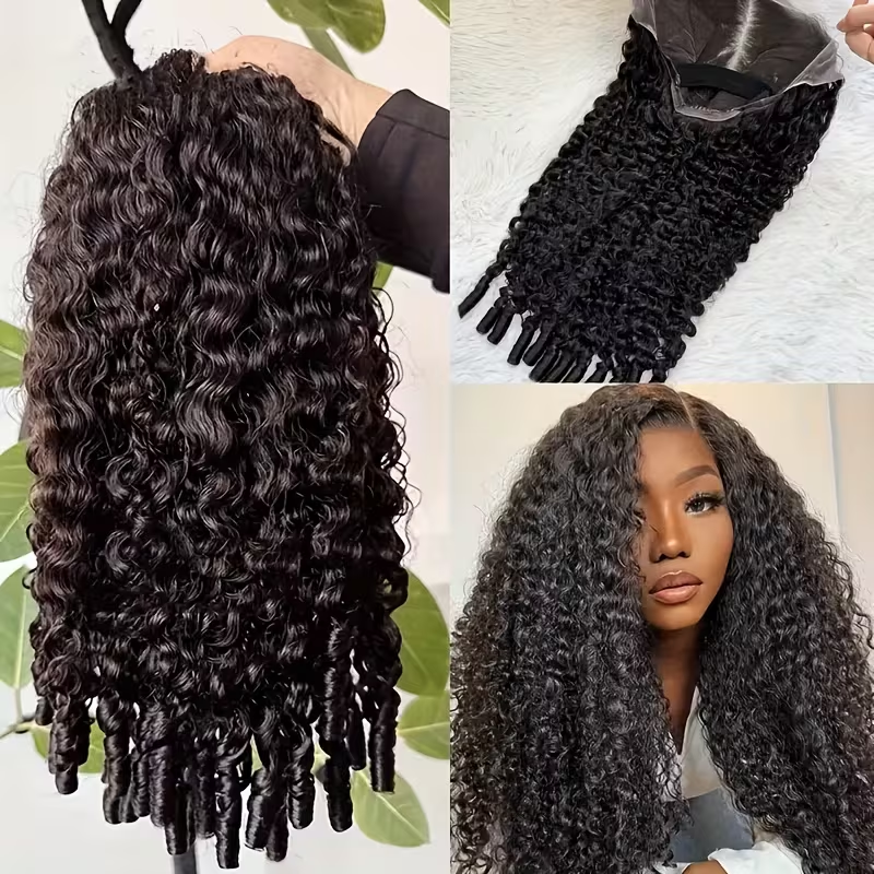 Perruque bouclée volume naturel vue 2