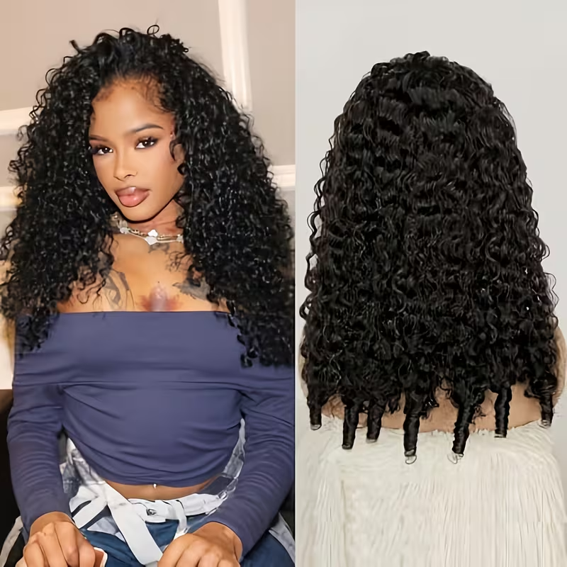 Perruque bouclée volume naturel vue 3