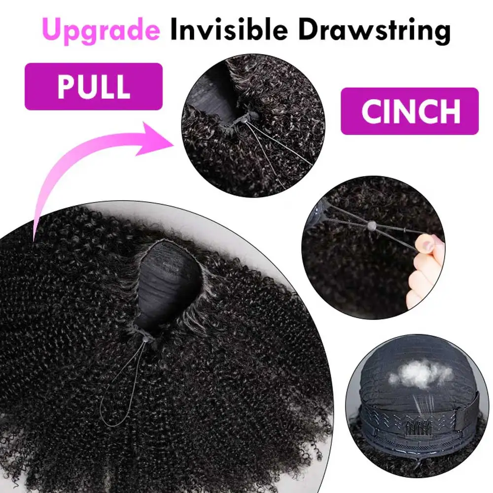 Perruque crépue afro volume naturel vue 4