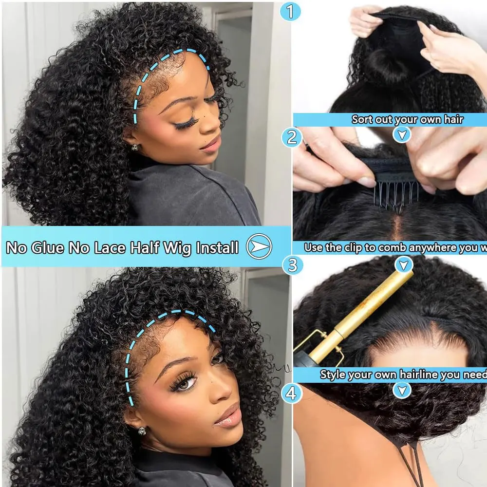 Perruque crépue afro volume naturel vue 3