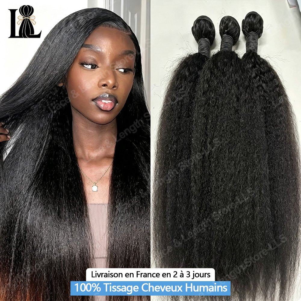 Perruque crépue lisse volume naturel