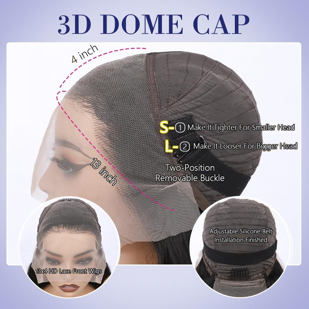Perruque crépue lisse volume naturel vue 4