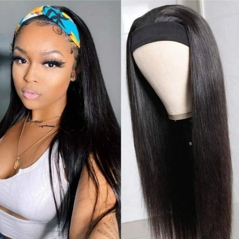 Perruque lisse avec bandeau