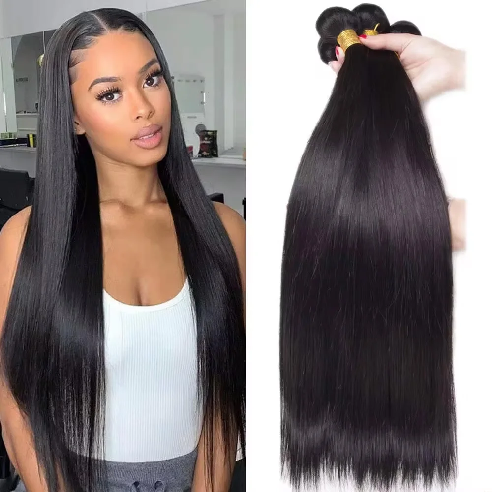 Perruque lisse cheveux naturels longs