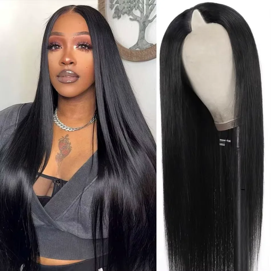 Perruque lisse cheveux naturels longs