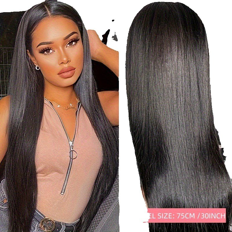 Perruque lisse cheveux naturels longs vue 4