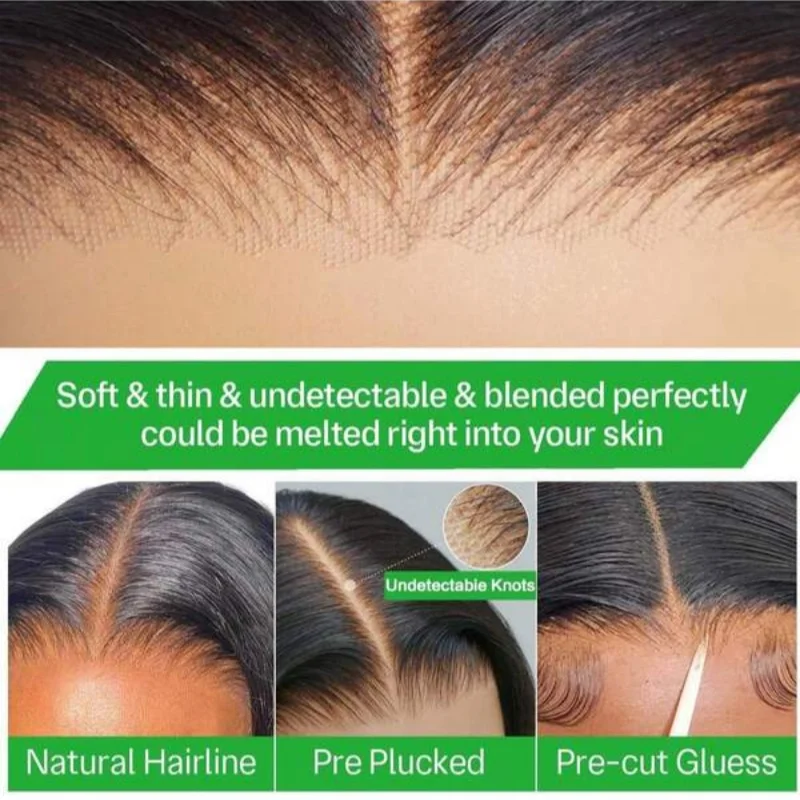 Perruque lisse cheveux naturels longue — porté