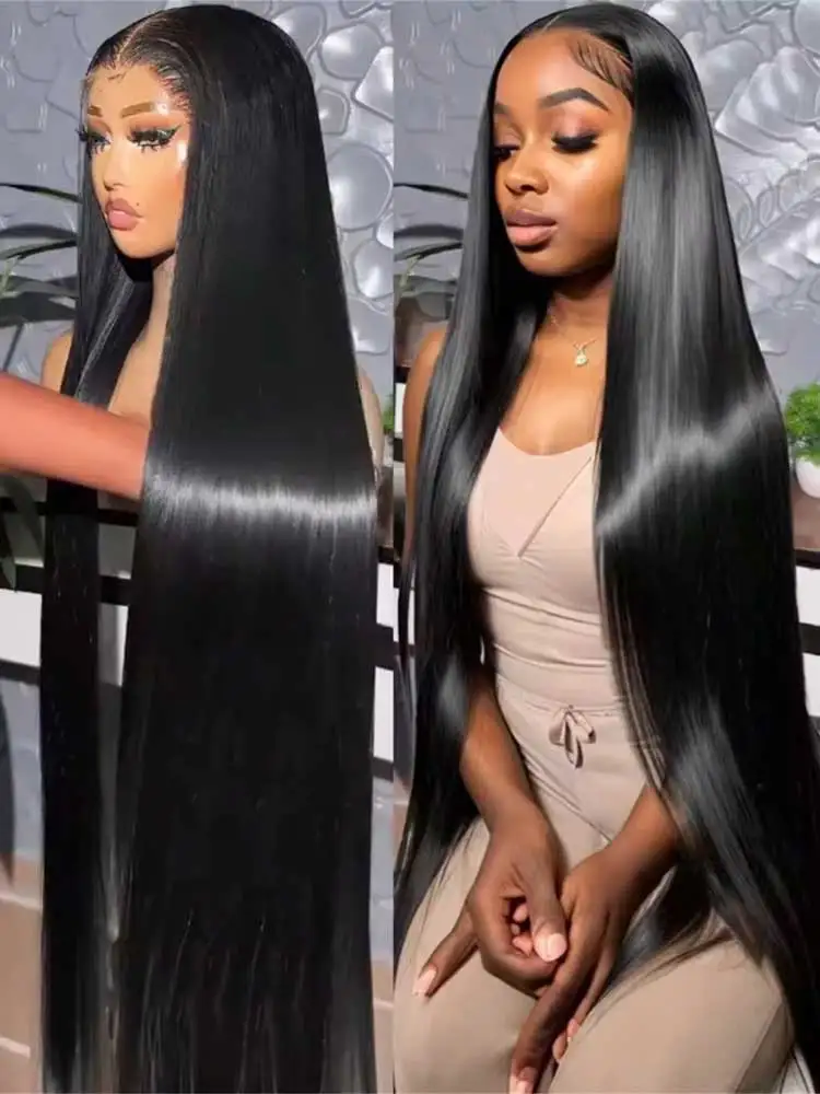 Perruque lisse cheveux naturels vue 2