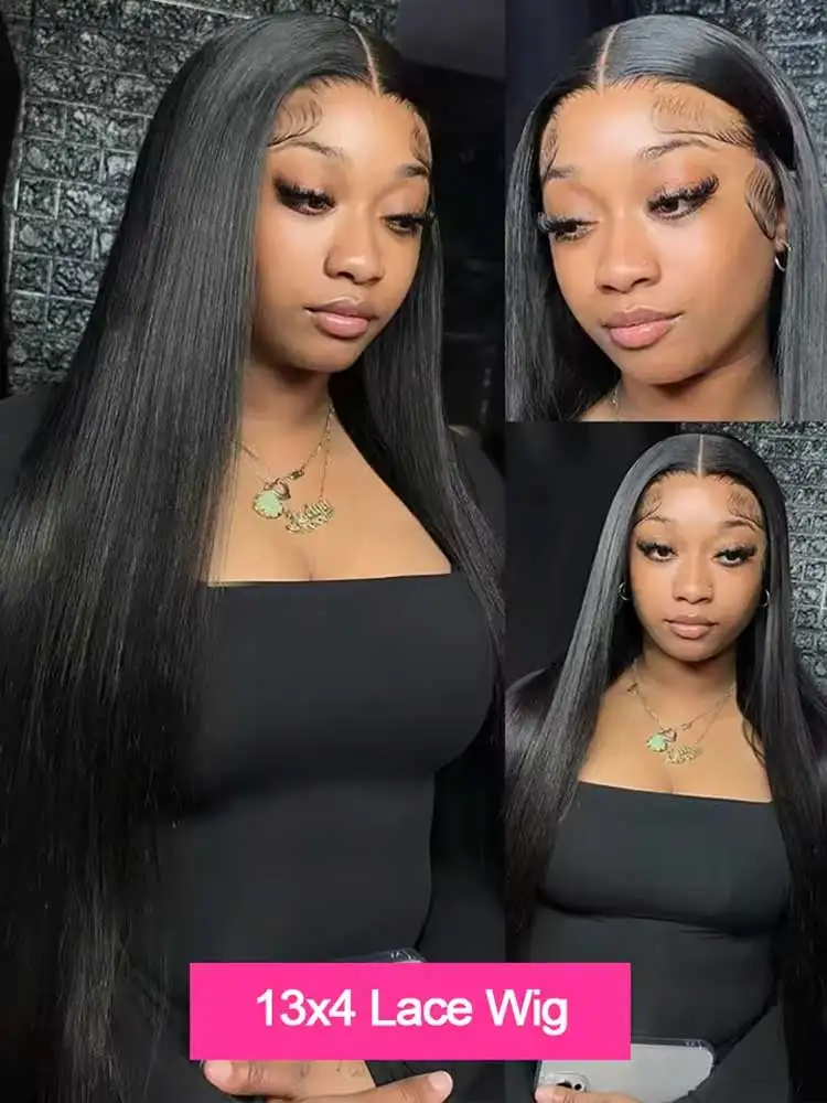 Perruque lisse cheveux naturels vue 4