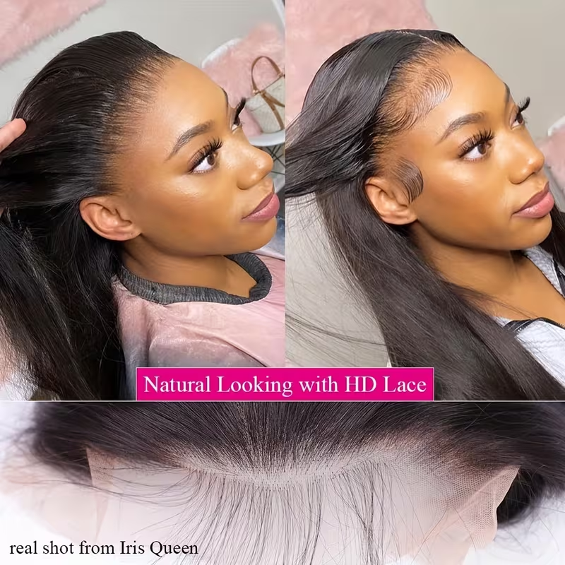 Perruque lisse cheveux naturels