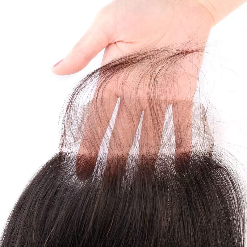 Perruque lisse cheveux naturels vue 3