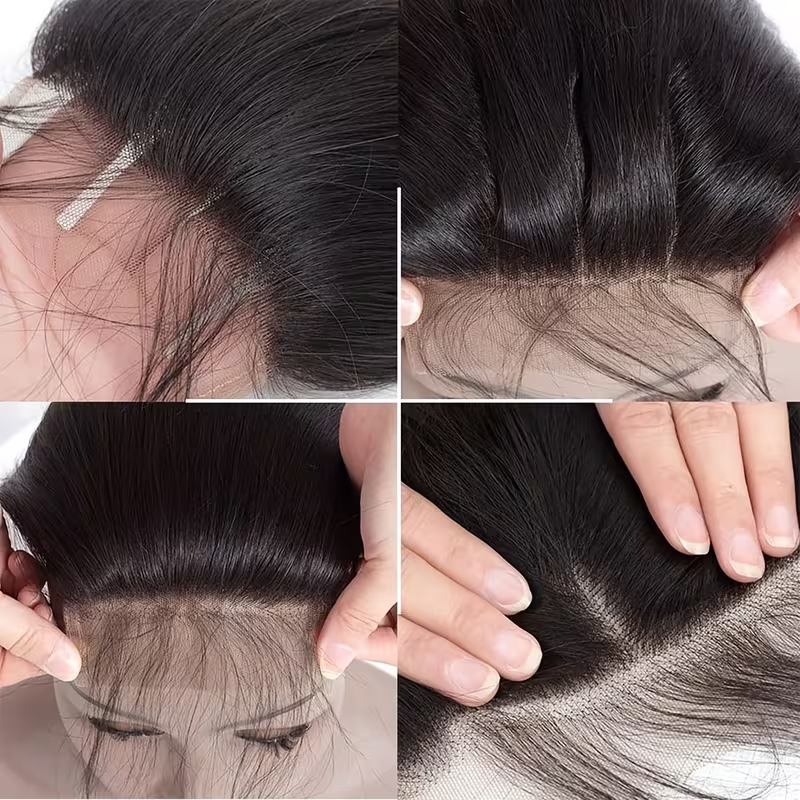 Perruque lisse cheveux naturels vue 4