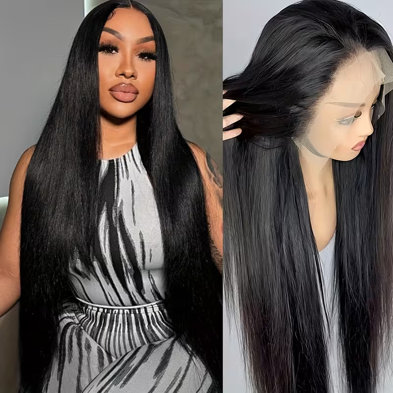 Perruque lisse longue cheveux naturels