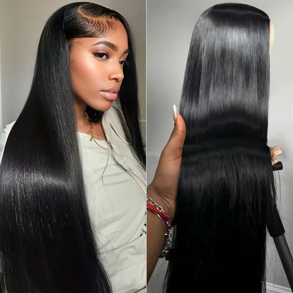 Perruque lisse longue cheveux naturels vue 3