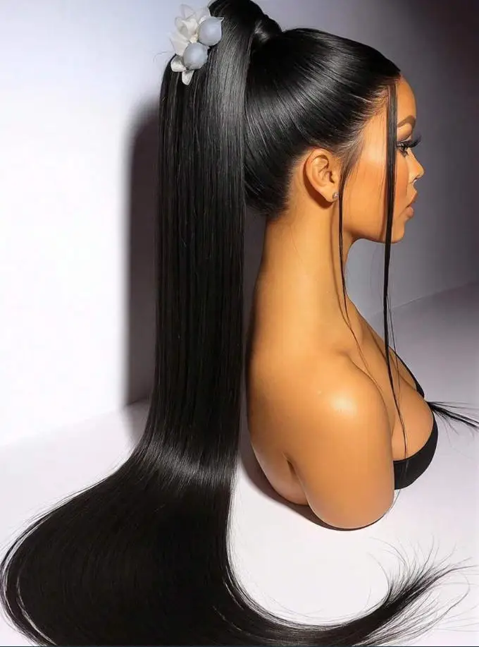 Perruque lisse ultra longue