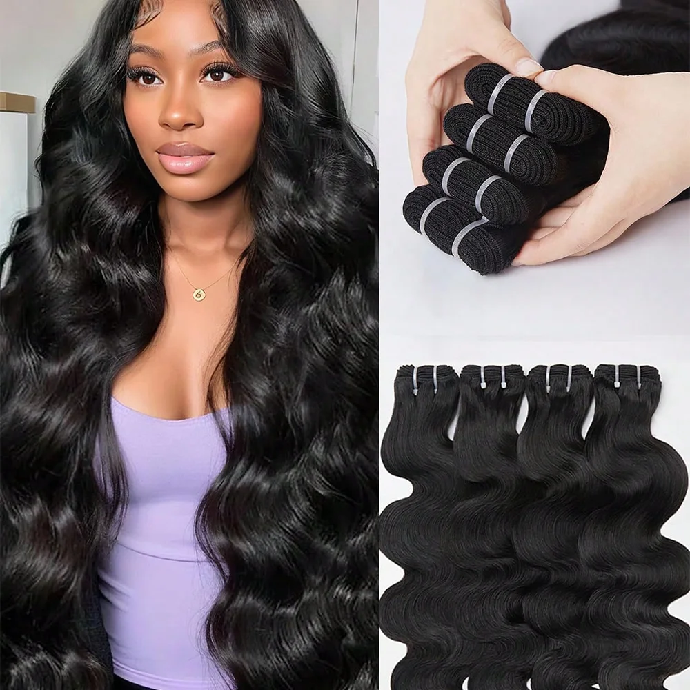 Perruque ondulée cheveux naturels — porté