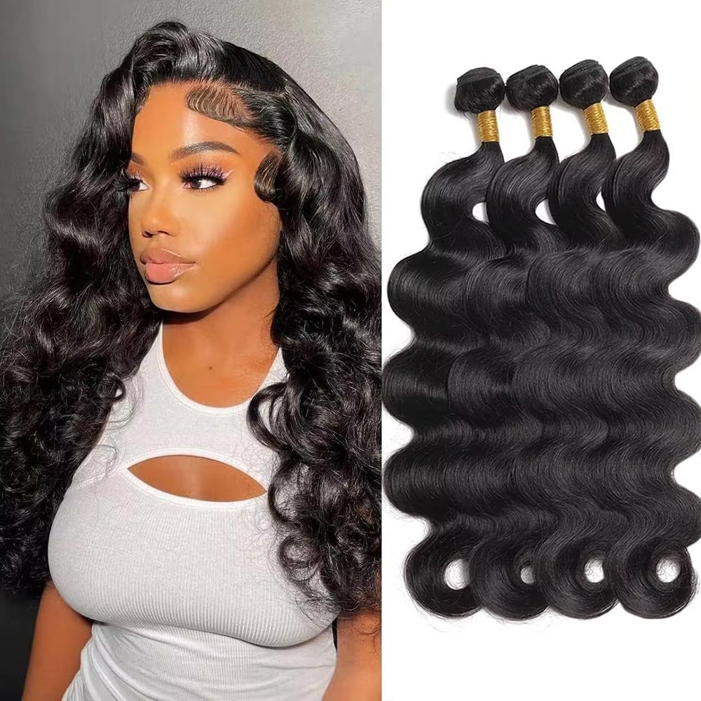 Perruque ondulée cheveux naturels vue 2