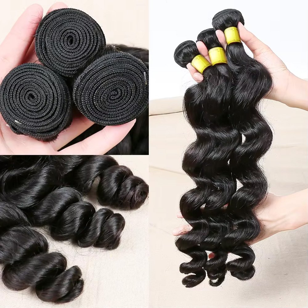 Perruque ondulée cheveux naturels