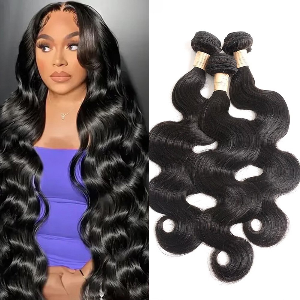 Perruque ondulée cheveux naturels vue 2