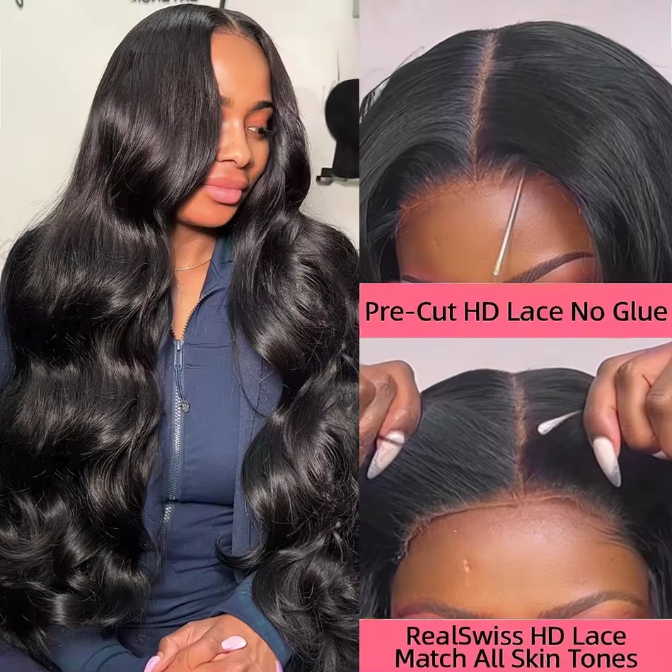 Perruque ondulée cheveux naturels vue 3