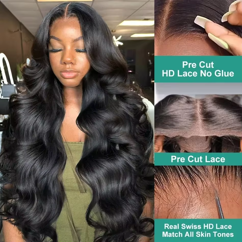 Perruque ondulée cheveux naturels vue 4