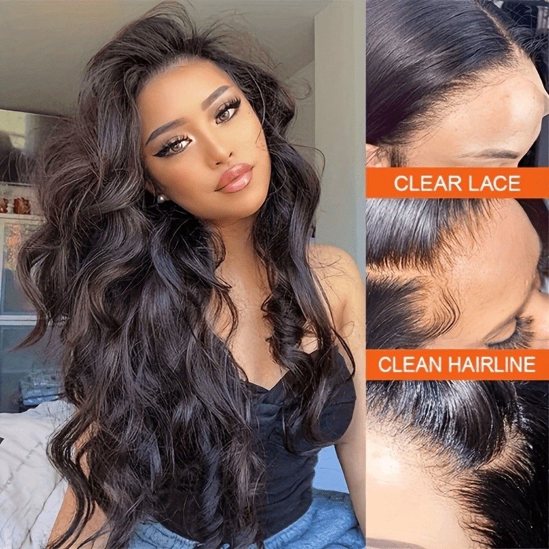 Perruque ondulée cheveux naturels volumineuse vue 2