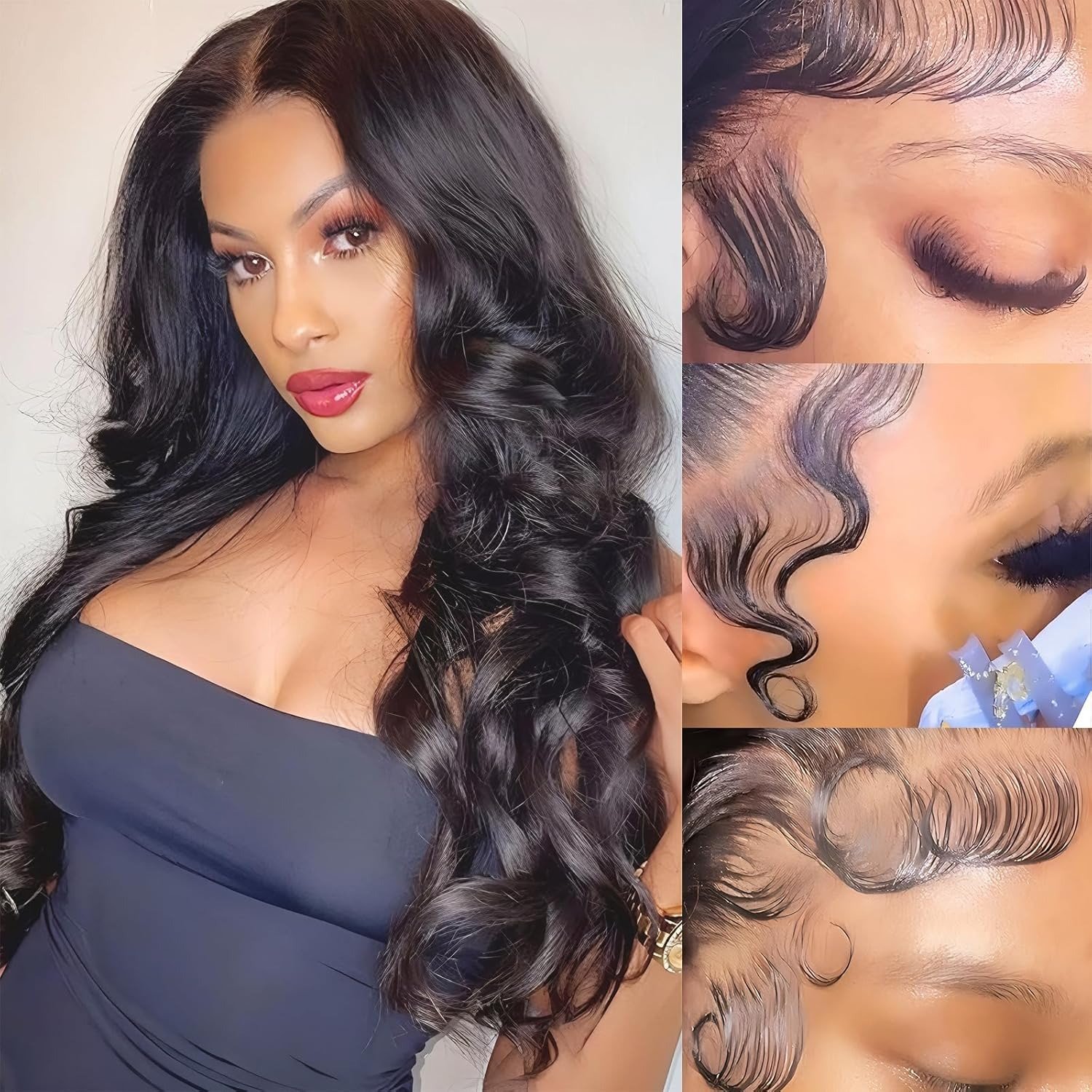 Perruque ondulée cheveux naturels volumineuse